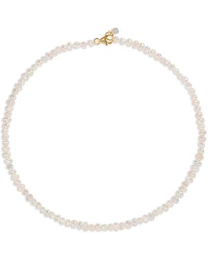 Hai Collar Con Cuentas Y Perlas - Blanco