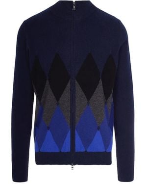 Ballantyne Cashmere Cardigan - Blue
