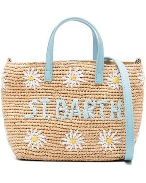 Mc2 Saint Barth Raffia Tote Bag - White