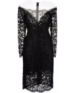 Dolce & Gabbana Lace-Detail Mini Dress - Black