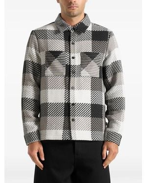 Manière De Voir Rune Check Overshirt - Grey