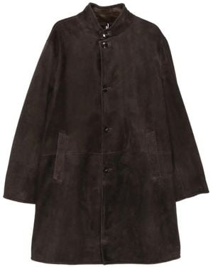 Manzoni 24 Shearling-Mantel Mit Knopfverschluss - Schwarz