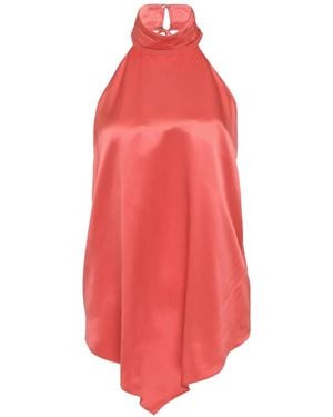 Club21 Collection Haut Marina En Satin De Soie - Red