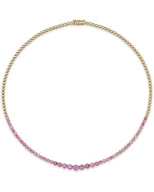 Jennifer Meyer Sapphire Tennis Necklace - Metallic