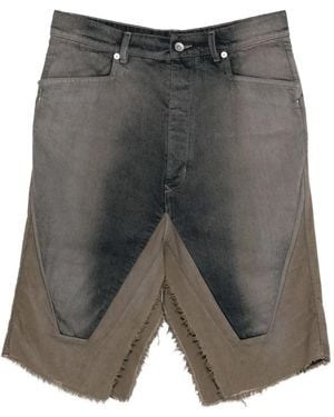 Rick Owens Jeansrock mit ausgefranstem Saum - Grau