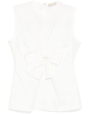 Elie Saab Popeline-Oberteil - Weiß