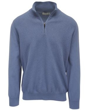 Canali Maglione Con Zip - Blu