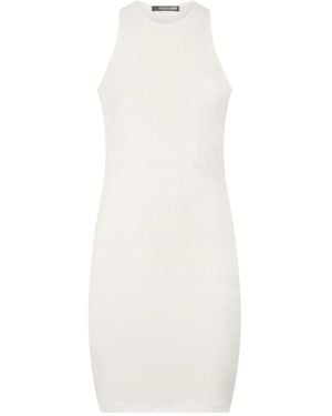 Roberto Cavalli Ripped-Effect Mini Dress - White