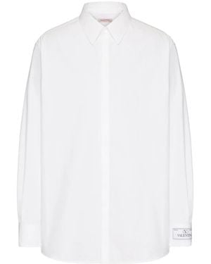 Valentino Garavani Long-Sleeve Cotton Shirt - White