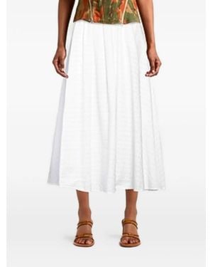 MSGM Ruffled Mid Skirt - White