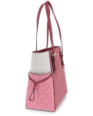 Michael Kors Large Voyager Monogram-Print Shoulder Bag - Pink