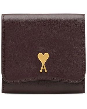 Ami Paris Paris Paris Compact Wallet - Purple