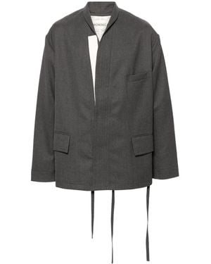 Mordecai Shawl-Lapels Virgin-Wool Jacket - Black