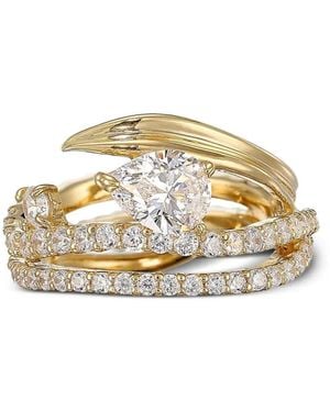 Anabela Chan 18K Vermeil Blades Of Grass Diamond Ring - Metallic