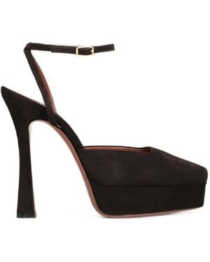 Castagna Vicky Platform Peep-Toe Court Shoes - Black