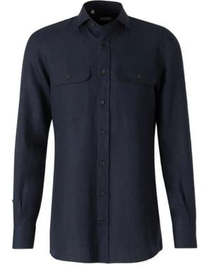 Atelier Munro Spread-Collar Shirt - Blue