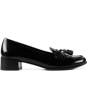 Tory Burch Tassel-Detail Leather Loafers - Black