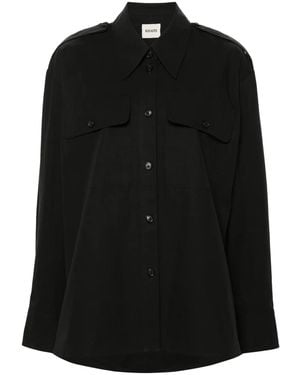 KHAITE The Missa Cotton Shirt - Black