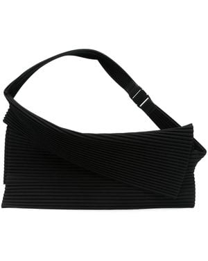 Homme Plissé Issey Miyake Overlap Shoulder Bag | Black