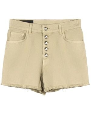 Dondup Buttoned Frayed Shorts - Natural