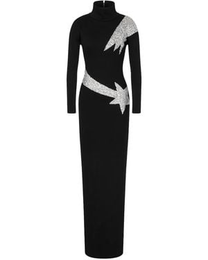 Moschino Maxi Cotton-Blend Dress - Black