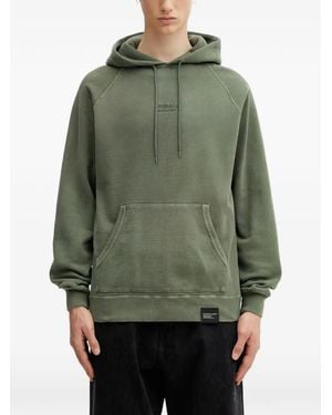 Neighborhood Logo-Embroidered Hoodie - Green