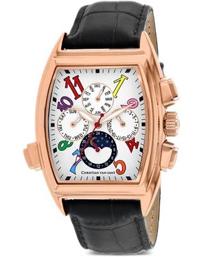 Christian Van Sant Stainless Steel Grandeur 45Mm Watch - White