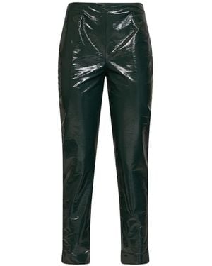Gianluca Capannolo Patent-Effect Slim-Fit Trousers - Green