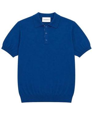 Amaranto Crew-Neck Polo Shirt - Blue