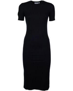 Calvin Klein Ribbed Midi Dress - Black