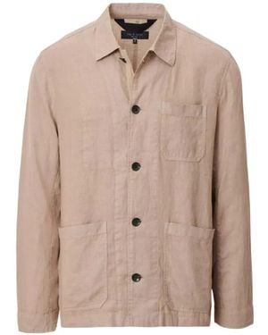 Rag & Bone Evan Linen Shirt Jacket - Natural