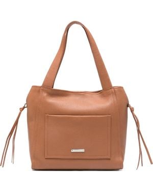 Cromia Grained Leather Shoulder Bag - Brown
