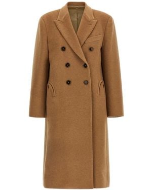 Blazé Milano Mylius Double-Breasted Coat - Natural