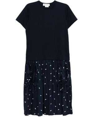 Comme des Garçons Ruffled-Pocket Dress - Blue