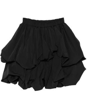 Noir Kei Ninomiya Layered Bubble Mini Skirt - Black