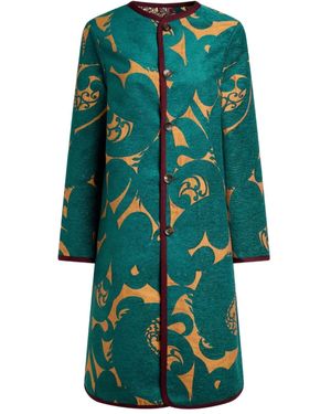 Etro Paisley-Jacquard Chenille Coat - Green