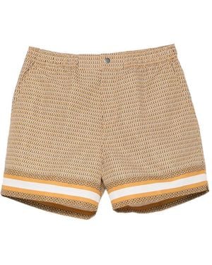 CHE Berkeley Border-Print Swim Shorts - Natural