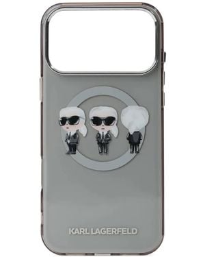 KARL LAGERFELD Ikon Trio Iphone 17 Pro Max Case - Grey