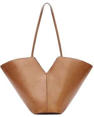 Francesco Biasia Maxi Winona 4Ever Magnetic Leather Shoulder Bag - Brown