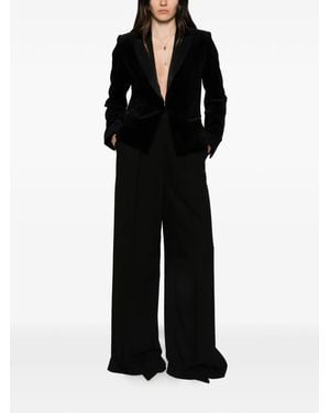 Max Mara Peaked-Lapel Jacket - Black