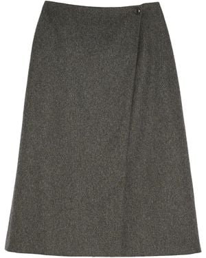 Yves Salomon A-Line Skirt - Grey