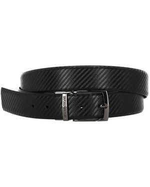 Emporio Armani Textured Buckle Belt - Black