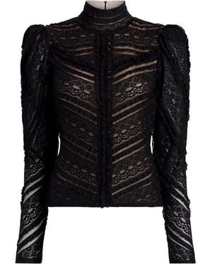 Cinq À Sept Blusa Con Ruches - Nero