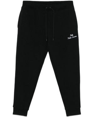 Polo Ralph Lauren Cotton Joggers With Embroidered Logo - Black