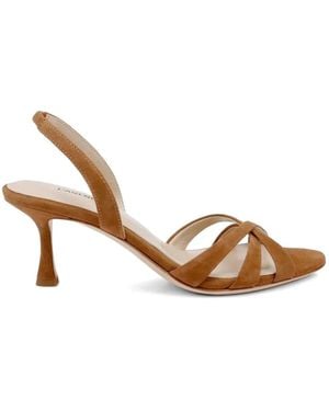 L'Agence Colwill Slingback Heeled Sandals - Metallic