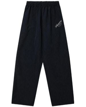 Willy Chavarria Ruff Rider Pinstripe Track Trousers - Blue