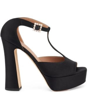 Malone Souliers Sandales À Perles Artificielles Et Plateforme Nomi - Black