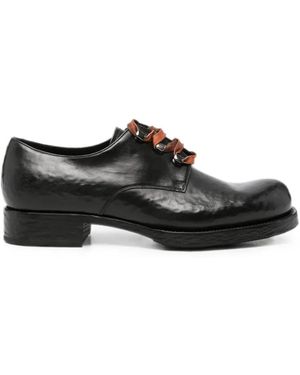 Prada Runway Lace-Up Derby Shoes - Black