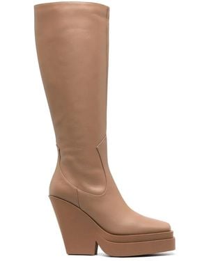 Gia Borghini X Pernille Texan 110Mm Knee-High Boots - Brown
