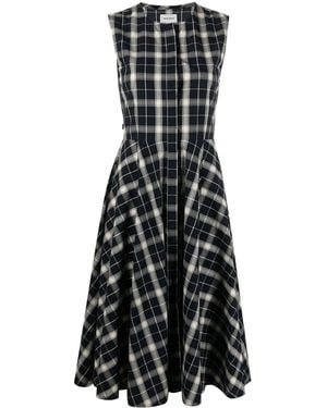 Woolrich Check Flared Midi Dress - Black